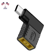 65W For Lenovo Square Charger To USB C Type C Power Adapter Connector Elbow