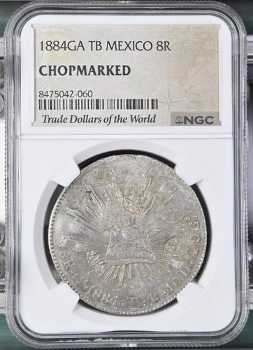 1884 Mexico 8 Reales — photo from the most recent tracked eBay sale