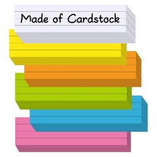 Colored Sentence Strips 3x12 Ruled Word Learning Writing Teacher Supply 120PCS