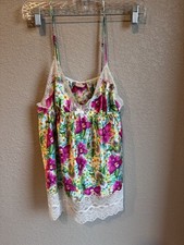 Victoria's Secret vintage y2k Coquette Lace Babydoll Cami M Cottagecore Floral
