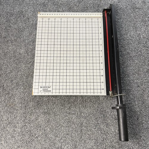 Boston 12" Paper Trimmer #26912 Paper Guillotine Cutter Photography Made USA 90s
