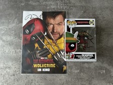 Funko Deadpool Marvel mit Unterschrift Ryan Reynolds + Hugh Jackman