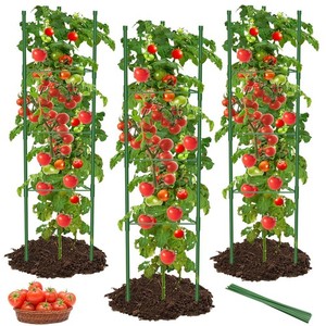 6 Pack Tomato Cages for Garden, 51in*13in Adjustable Plant Stakes Cages Trell...