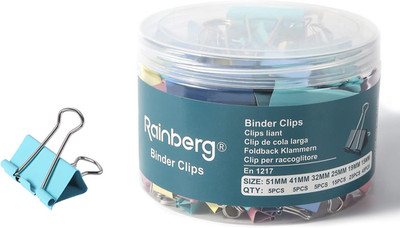 Binder-Clips, 100 Stück, verschiedene Größen, Foldback-Metall-Binder-Papierklemm