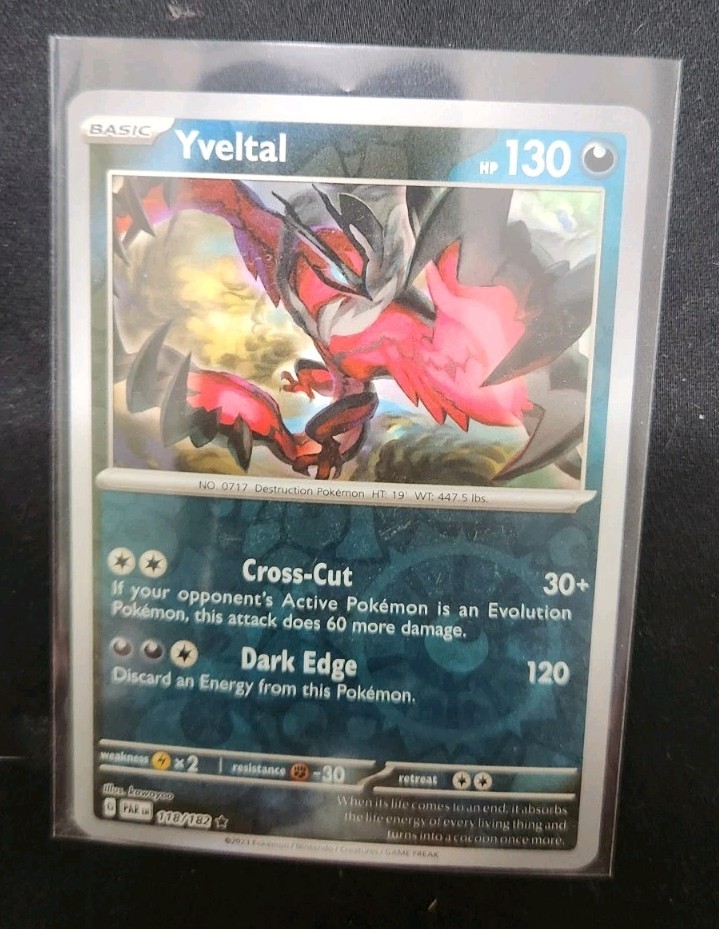 Yveltal ERROR REVERSE HOLO BLEED 118/182 Pokemon TCG Card PAR Near Mint NM