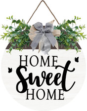 Wooden Welcome Sign for Front Door Home Sweet Home Decor Sign Hanging Home Porch