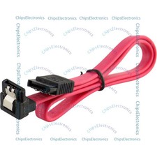 18" SATA 3.0 Cable SATA3 III 6GB/s Right Angle Serial ATA SSD Hard Drive, Red