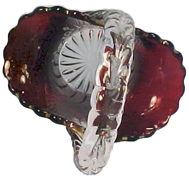 Allentown Pa Ruby Stained Basket Souvenir Annie EAPG Westmoreland Glass Antique - Image 4 of 4