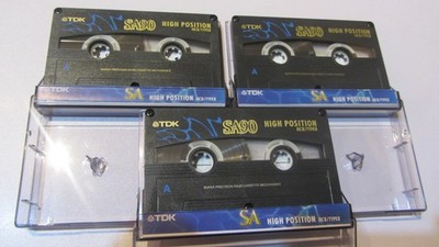 3x TDK SA 90 Min. von 1997 SEHR GUTER ZUSTAND CrO2 Type II