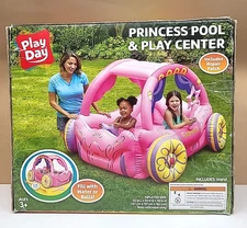 Play Day Inflatable Princess Pool & Play Center-Includes Star Wand 62"x54"x40"