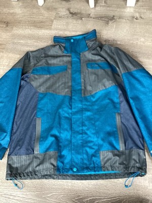 Columbia Mens Size XL Omni Tech Interchange Core Bugaboo Blue Gray Coat 3 In 1