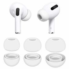 3 Pairs Compatible with AirPods Pro 1st 2nd Ear Tips S/M/L, 3 pairs white