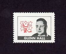 1969-70 O-PEE-CHEE STAMPS #11 GLENN HALL ( INTACT ADHESIVE BACK ) 29245