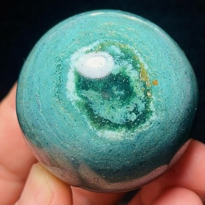 TOP 140G Natural Orbicular Ocean Jasper Sphere Crystal Healing L8250