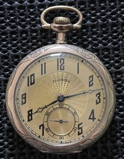 1923 Illinois Pocket Watch 12s 17j Grade 405 Model 3 Wadsworth GF Case Runs