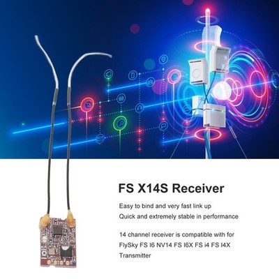 2.4Ghz FS X14S Receiver Dual Antenna 14CH PPM SBus Signal Outputs for Flysky FS