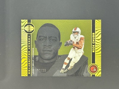 Leroy Kelly Nick Chubb Trophy Collection 2023 Illusions Browns SSP Gold /10