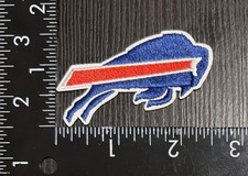 BUFFALO BILLS NFL FOOTBALL IRON ON EMBROIDERED PATCH, RULER IN PHOTO