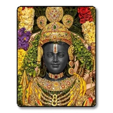 Hindu God Lord Ram Lalla Ayodhya Framed Wall Painting Poster Print Decor