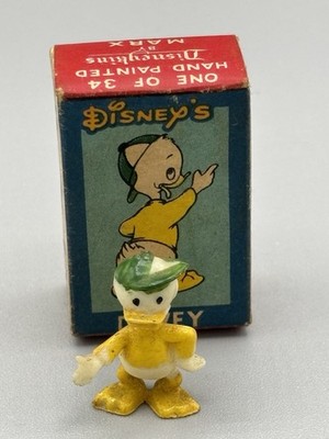 Marx Disneykins Dewey Duck plastic figure Toy Walt Disney Productions Vintage 60