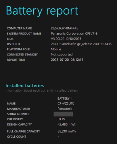 Panasonic Let's note CF-SV7 Intel Core i5-8350U SSD 256GB RAM 8GB Windows11 - 第 12/12 張圖片