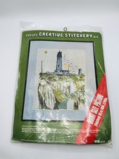 VTG Vogart Crewel Creative Stitchery Kit Lighthouse Giant Size, 411b NEW Sealed