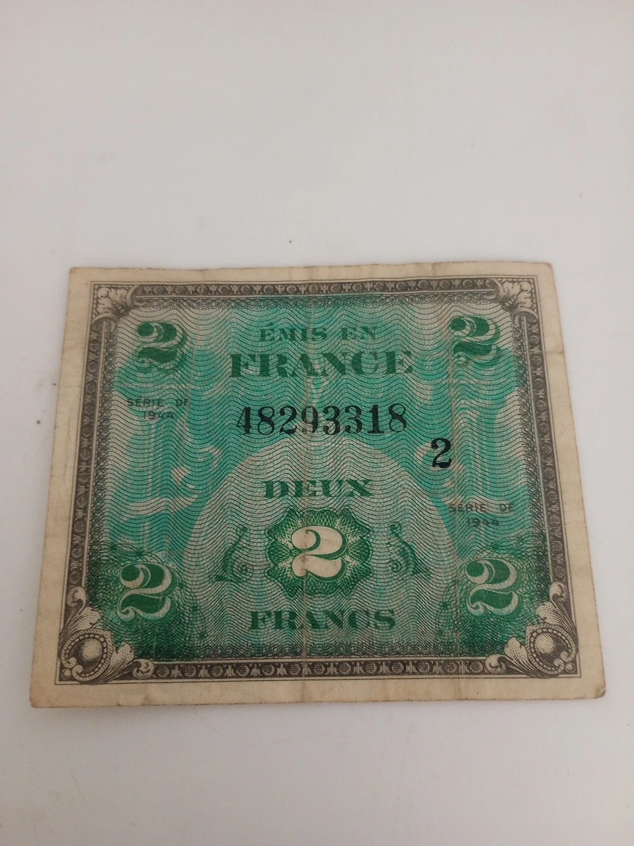 Circulated 1944 Year Military Currency French Paper Money for sale