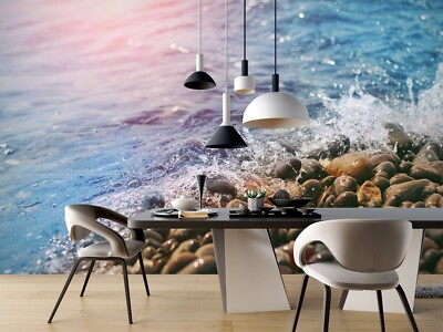 3D Ocean Stones G11467 Wallpaper Wall Murals Removable Self-adhesive Honey