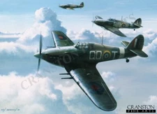 3 Squadron Hurricane aviation art post card  Night fighter sqd  1941