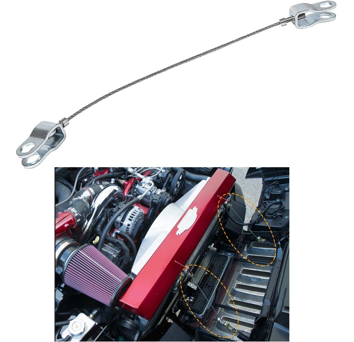 Câble De Verrouillage De Capot Pour Hummer H2 2003-2009 - Pièce De Rechange Référence 15146196 - Remplacement Direct