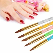 5Pcs Acrylic 3D Painting Drawing UV Gel DIY Brush Pen Tool Nail Art Set US FAST