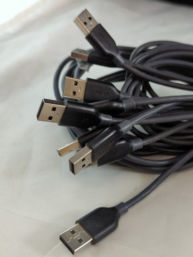 Lote de 10 anclajes 1 pie | 3 pies | 6 pies cable USB a micro USB - NEGRO/GRIS - Imagen 5 de 21