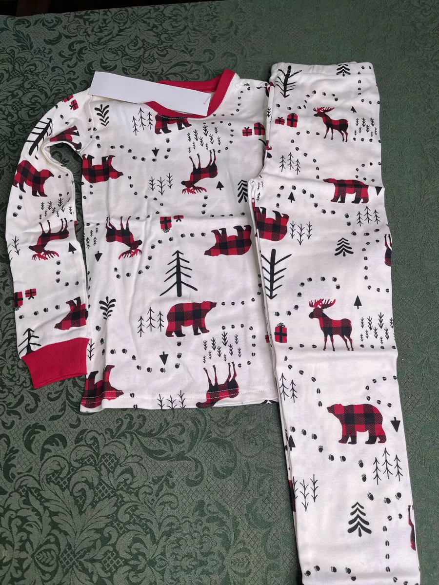 NWT 2t or 5t 5 Christmas deer bear moose matching family pajamas