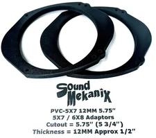 5X7 Sound Mekanix Universal PVC-5X7 12MM 5.75” 5x7/ 6x8 to 6.5" Adaptor Pair