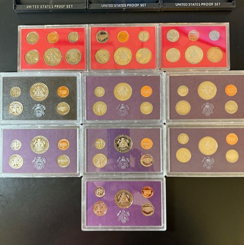 1980-1989 Lot of 10 US Mint Proof Sets 52 Coins OGP Ten Complete Sets - Picture 3 of 13