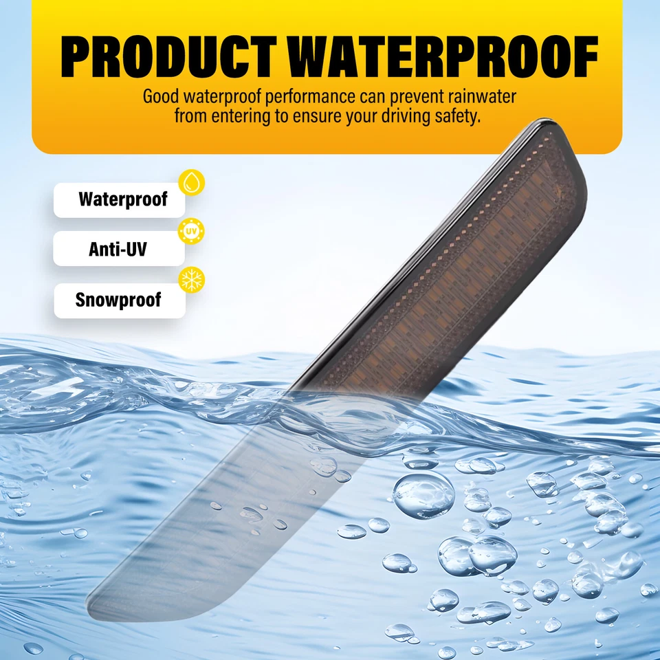 Luces LED blancas puras marcadoras laterales humo HECASA para Ford Mustang 2010-2014 4 piezas Foto 2 de 4