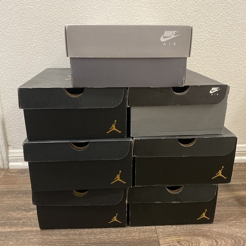 Lot of 6 Nike Jordan Black Empty Shoe Boxes REPLACEMENT BOX SIZES 5.5Y - Picture 4 of 11