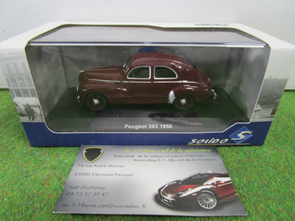 Peugeot 203 Sapeurs-Pompiers 1/43 Solido 76 – Modèle Miniature De Collection, Occasion Très Bon état