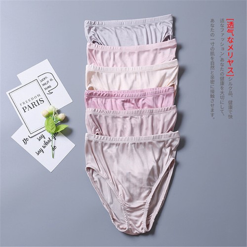 3 pezzi/lotto slip donna maglia seta gelso intimo vera seta mutandine donna