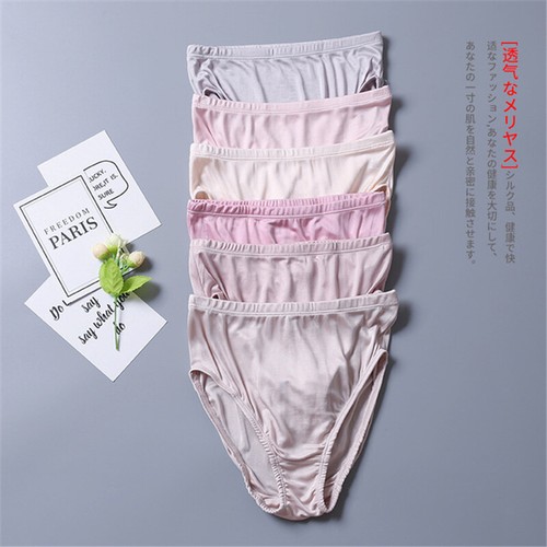 3pcs/lot Women Knitted briefs mulberry silk underwear real silk lady panties  - Afbeelding 1 van 20