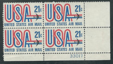 Scott # C-81...21 Cent...Air Mail...USA...Plate Block
