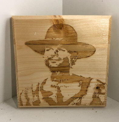 Terence Hill -Holzdruck-Lasergravur-Holzstärke 2 cm- 