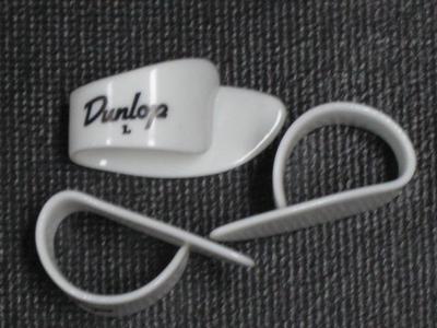 3-Pack of Dunlop 9013L White Thumbpicks Large - Lefty