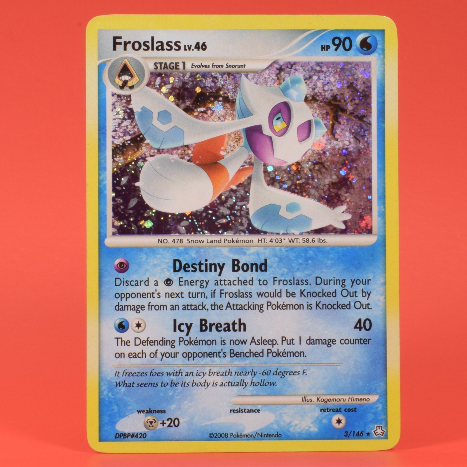Pokemon TCG English Card Legends Awakened Froslass 3/146 Holo Rare