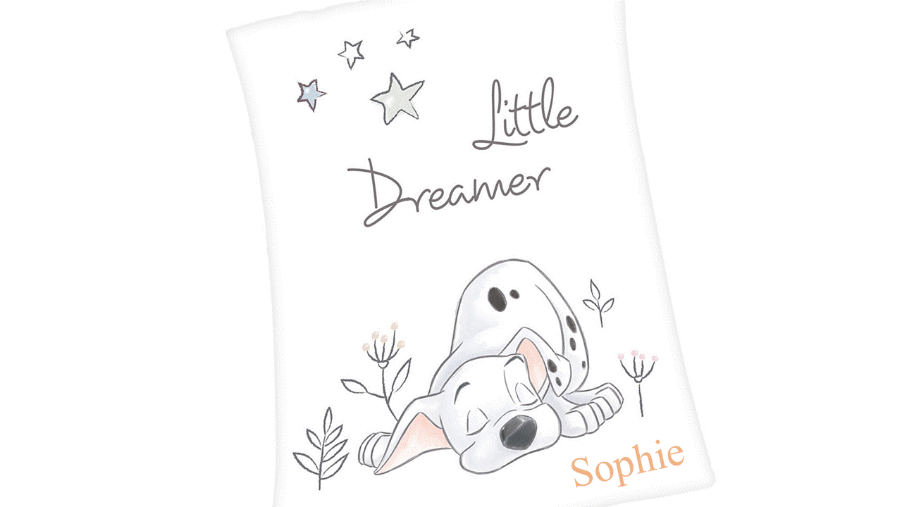 Personalisierte Babydecke Dalmatiner Disney mit Name und Geb.-Datum Baby Taufe Personalisierte Babydecke Dalmatiner Disney mit Name und Geb.-Datum Baby Taufe