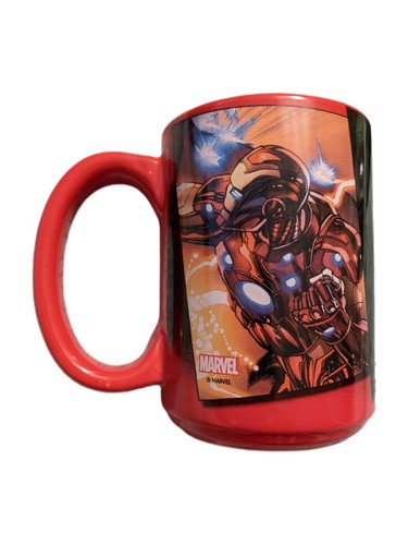 Marvel Avengers Red Coffee Cup Tea Mug Captain America Hulk Iron Man New - Picture 2 of 5