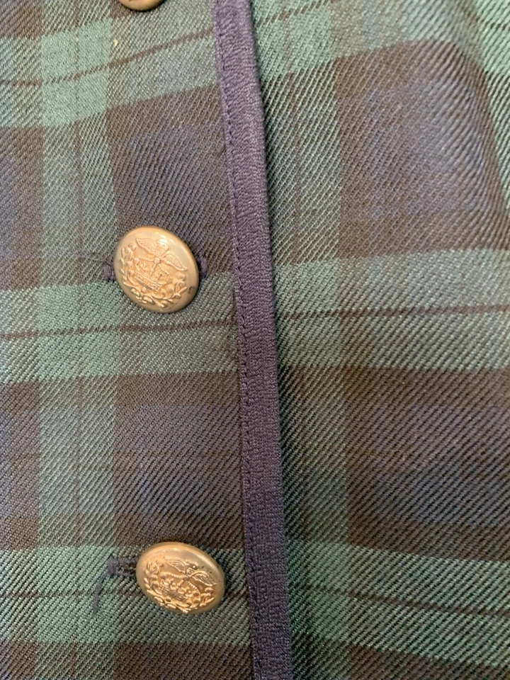 De Colección Leslie Fay Vestidos Falda Traje Mujer Talla 6P Verde Y Azul A Cuadros Foto 4 de 4