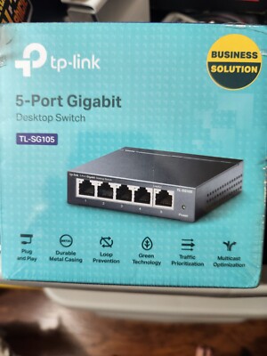 TP-Link TL-SG105 | 5 Port Gigabit Unmanaged Ethernet Network Switch, Ethernet Sp