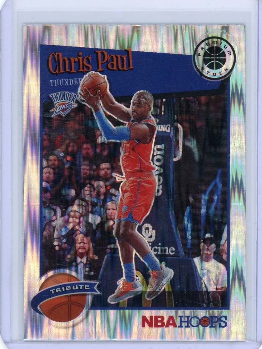 2019-20 Panini Hoops Premium Stock Chris Paul Thunder Tribute Flash Prizm #288