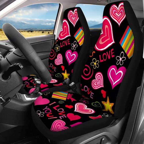 4 Front Car Seat Covers Full Set Rear Split Bench Seat Covers for Universal Fit - Bild 7 von 18